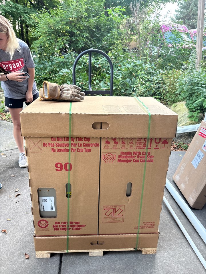 install furnace and water coil. Independence, Minnesota. 