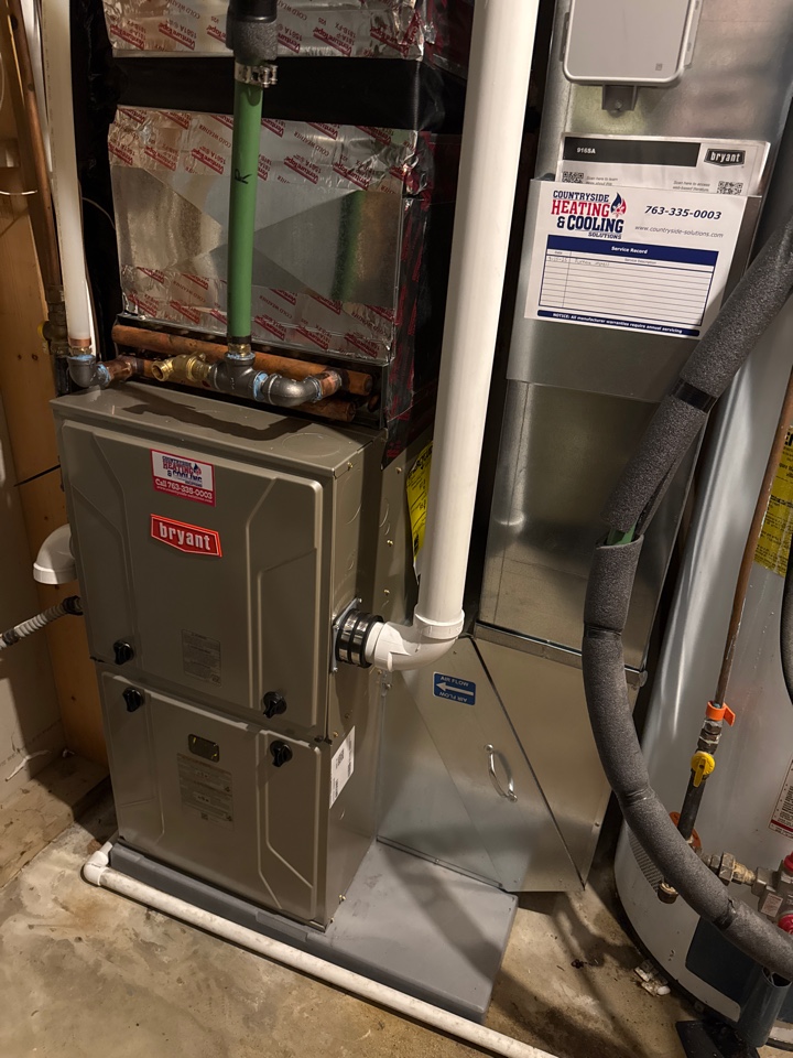 Bryant Furnace and Hot Water Coil install in Independence MN