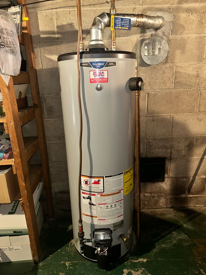 Installed Water heater In maple plain mn