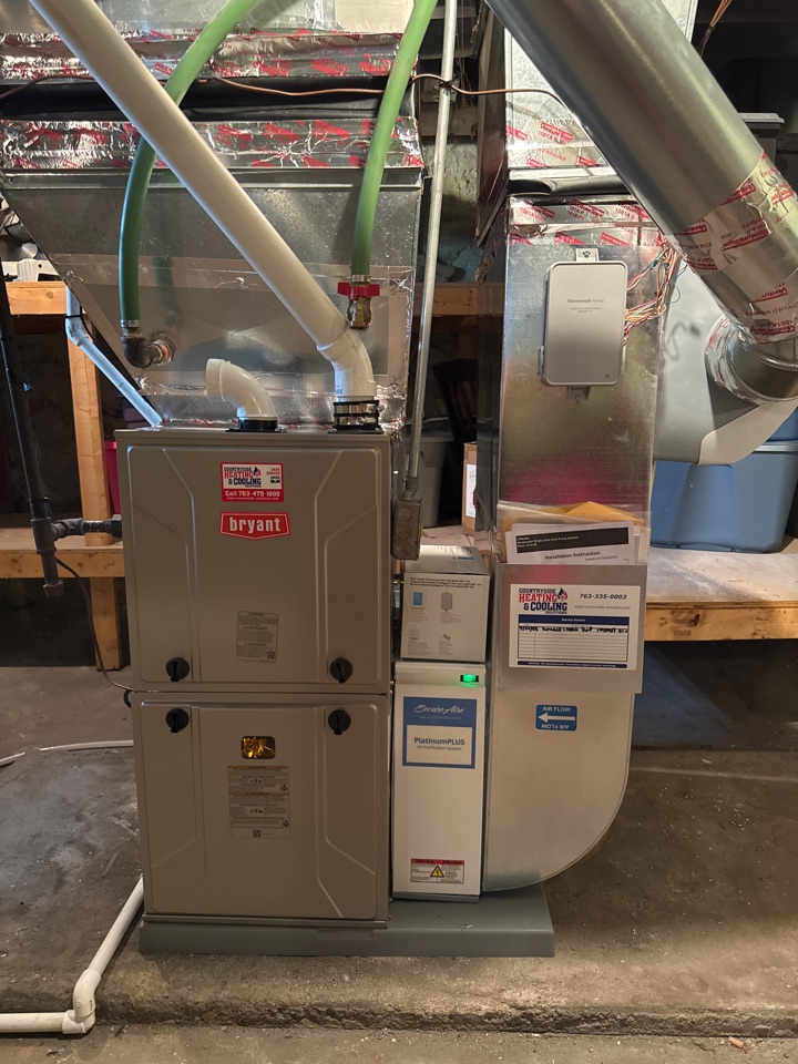 Bryant Furnace and Heat Pump install in Loretto MN Bryant Furnace and Heat Pump install in Loretto MN