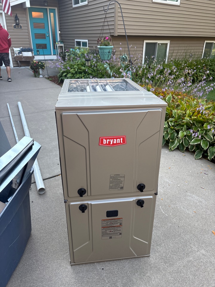 install furnace. Mayor, Minnesota. 