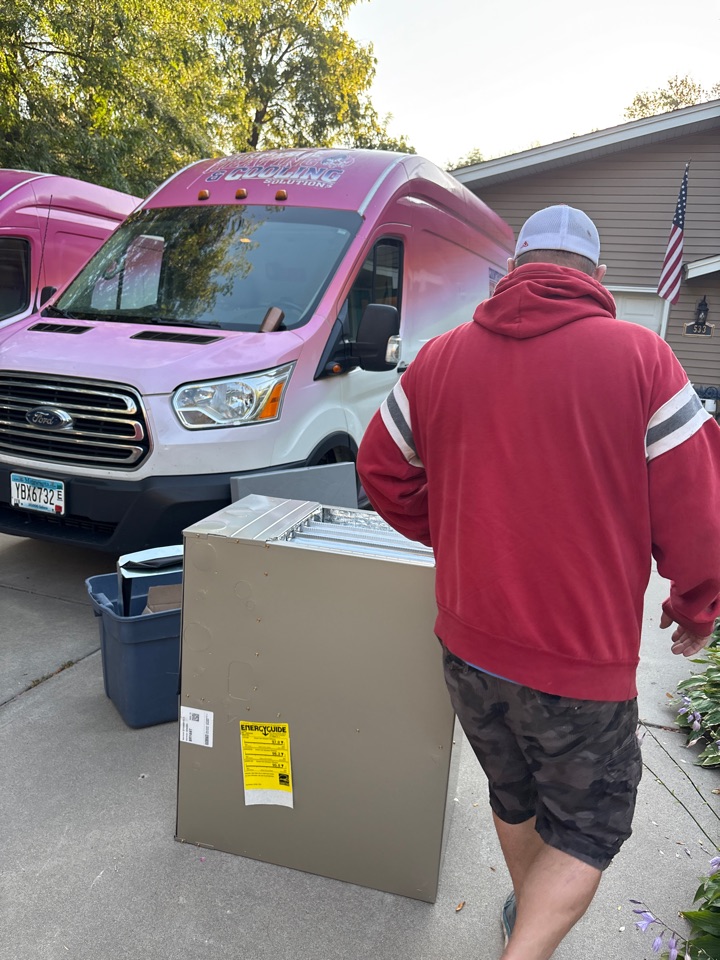 Installing furnace- Mayer MN