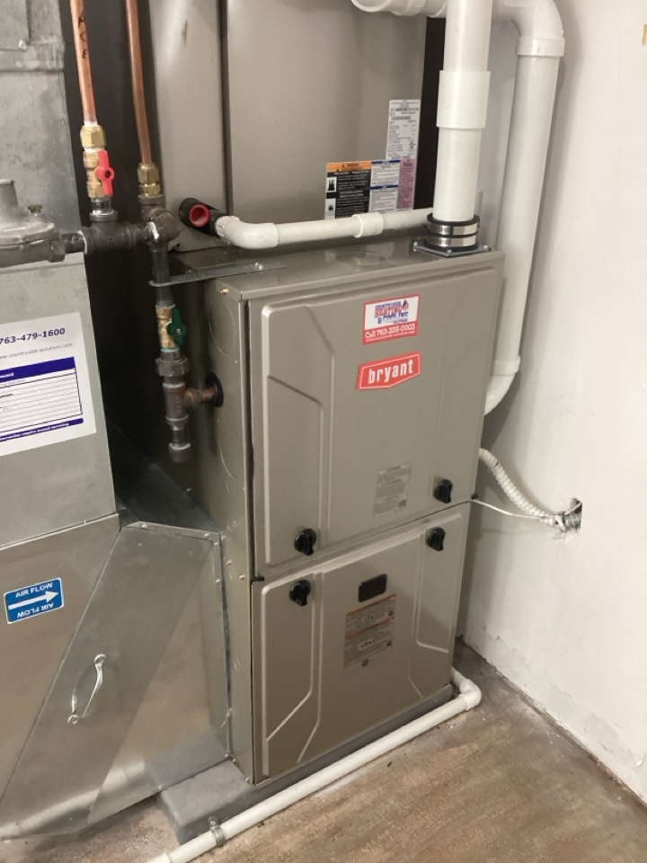 Installed new furnace in Mayer Mn