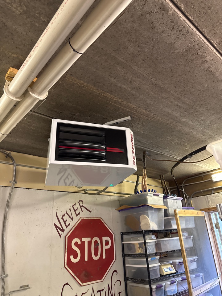 Unit Heater install in Victoria MN