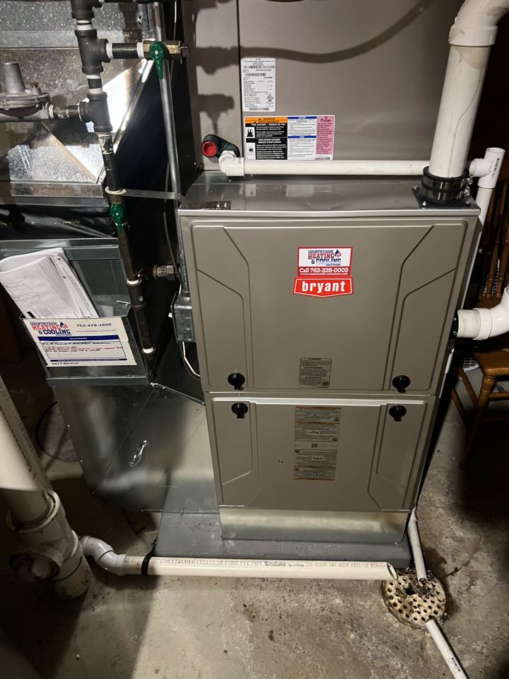 Performing fall furnace maintenance on a Bryant system in Maple Plain, MN