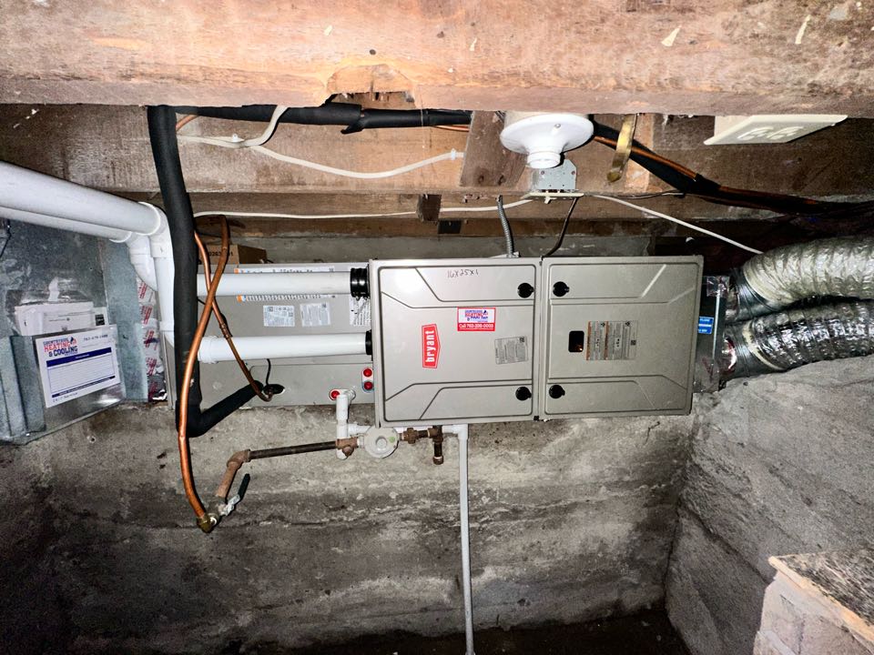 Installed horizontal furnace in maple plain 