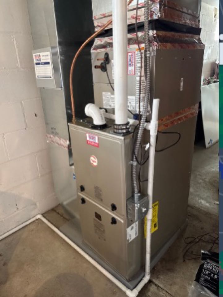 Installed furnace in Hopkins man