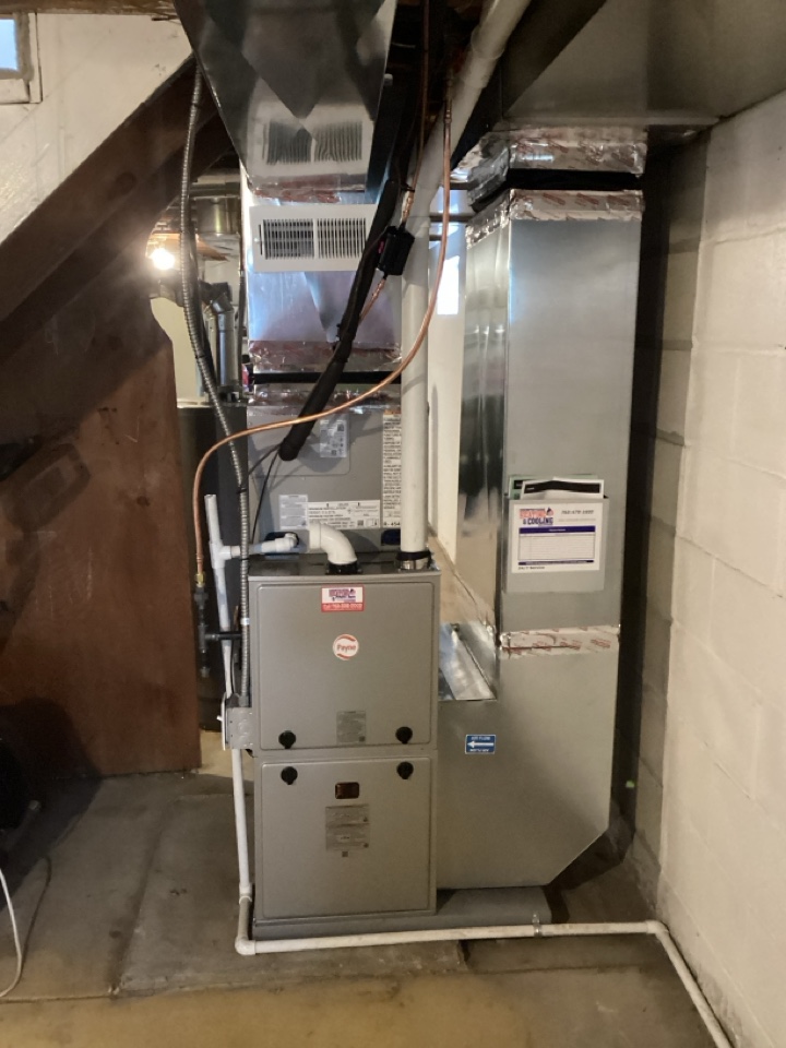 New ductwork and furnace and air conditioner in Hopkins Mn