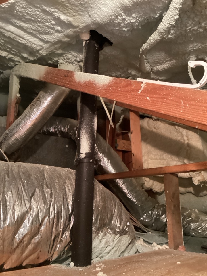 Rerouting of furnace vent out the roof Rerouting of furnace vent out the roof