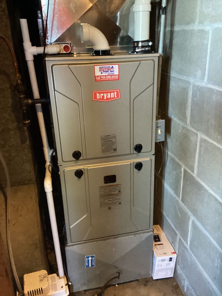 Installed new furnace and heat pump in loretto Mn