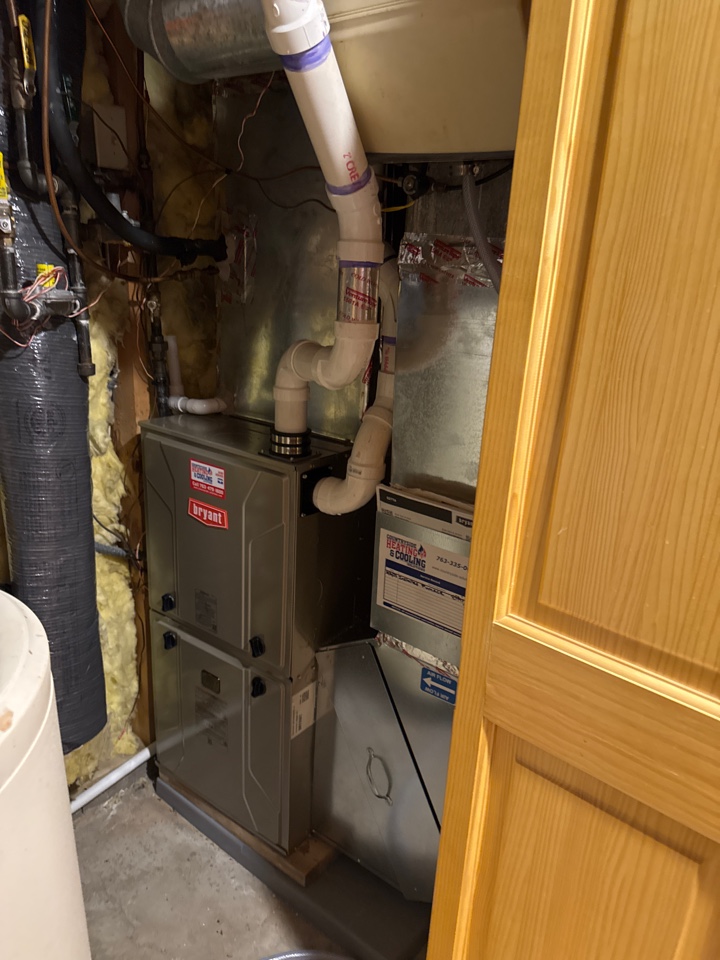 Bryant furnace install in Plymouth MN