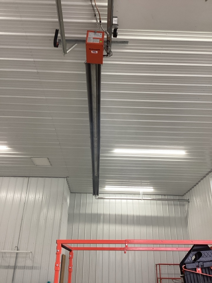 Schwank infrared tube heater installed in buffalo Mn