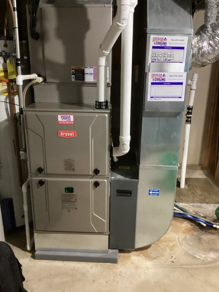 New Bryant evolution furnace installed in Delano Mn
