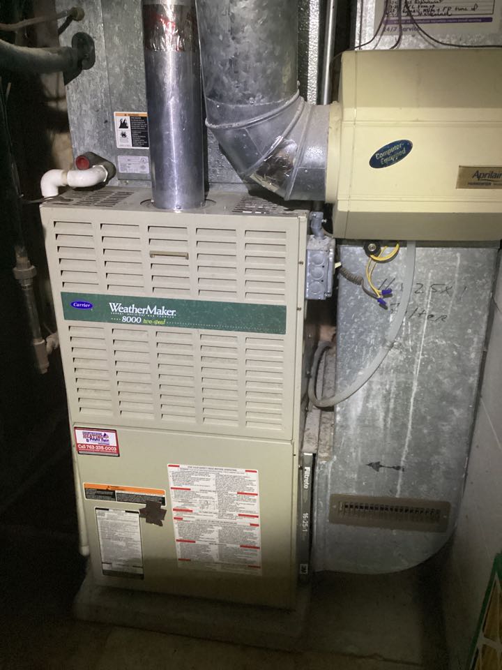 Furnace maintenance in Long Lake