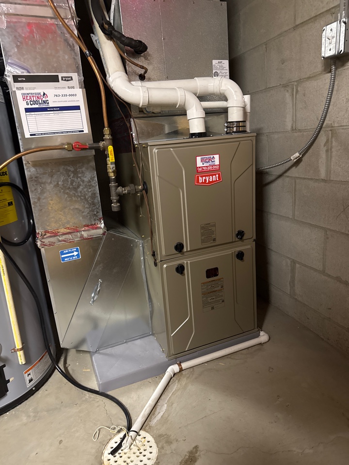 Bryant furnace install in Long Lake MN