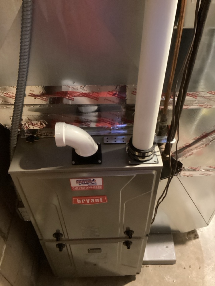New furnace installed in long lake Mn