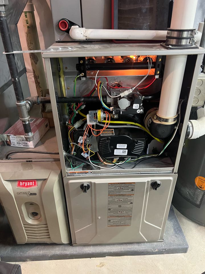 Performing fall furnace maintenance on Bryant system in Mound, MN
