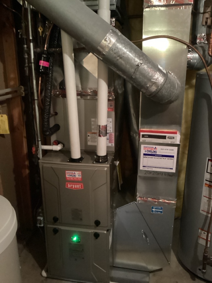 Installed new furnace and heat pump in maple grove Mn