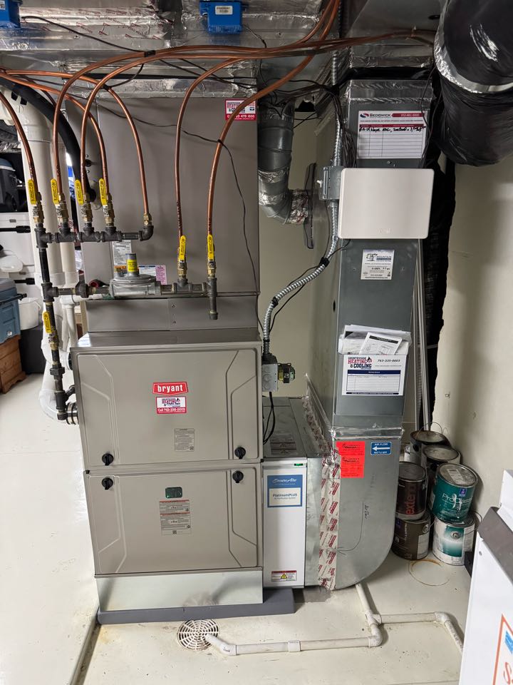 Bryant Furnace install in Edina.