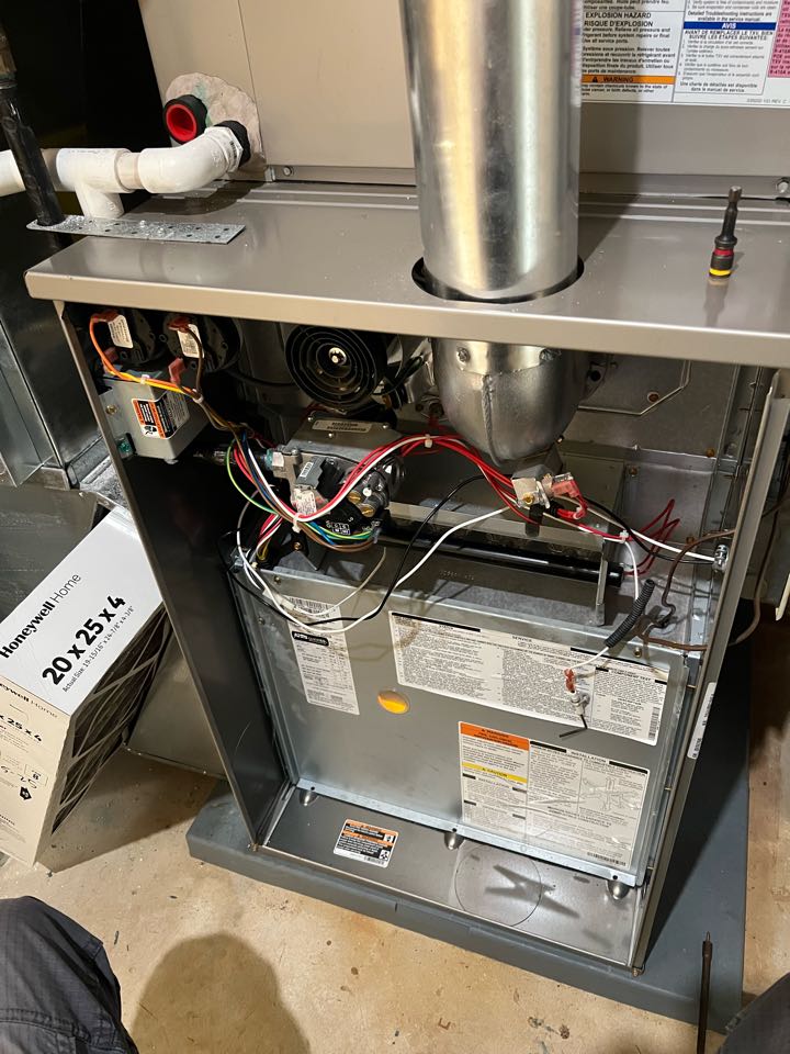 Performing fall furnace maintenance on Bryant system in Brooklyn Park, MN