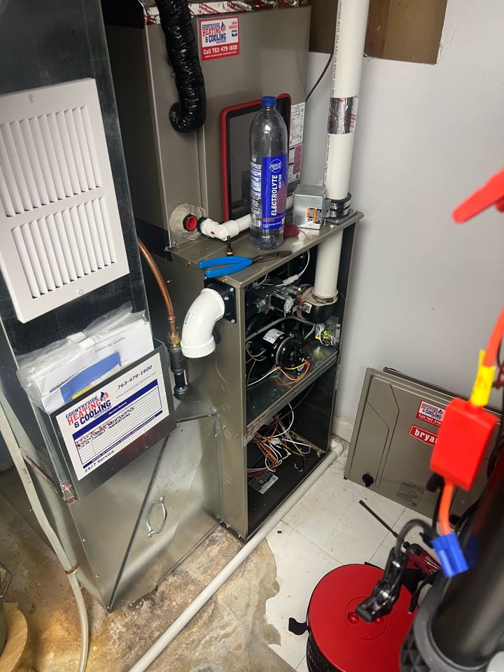 Performing fall furnace maintenance on Bryant system in Mound, MN