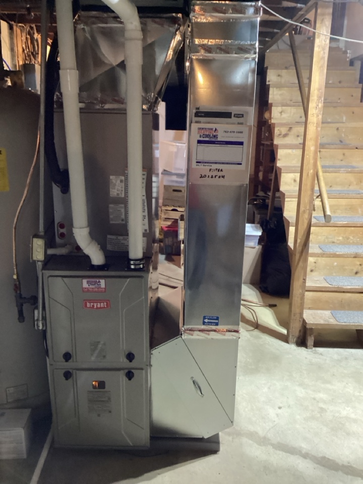Installed new furnace and heat pump in Corcoran Mn