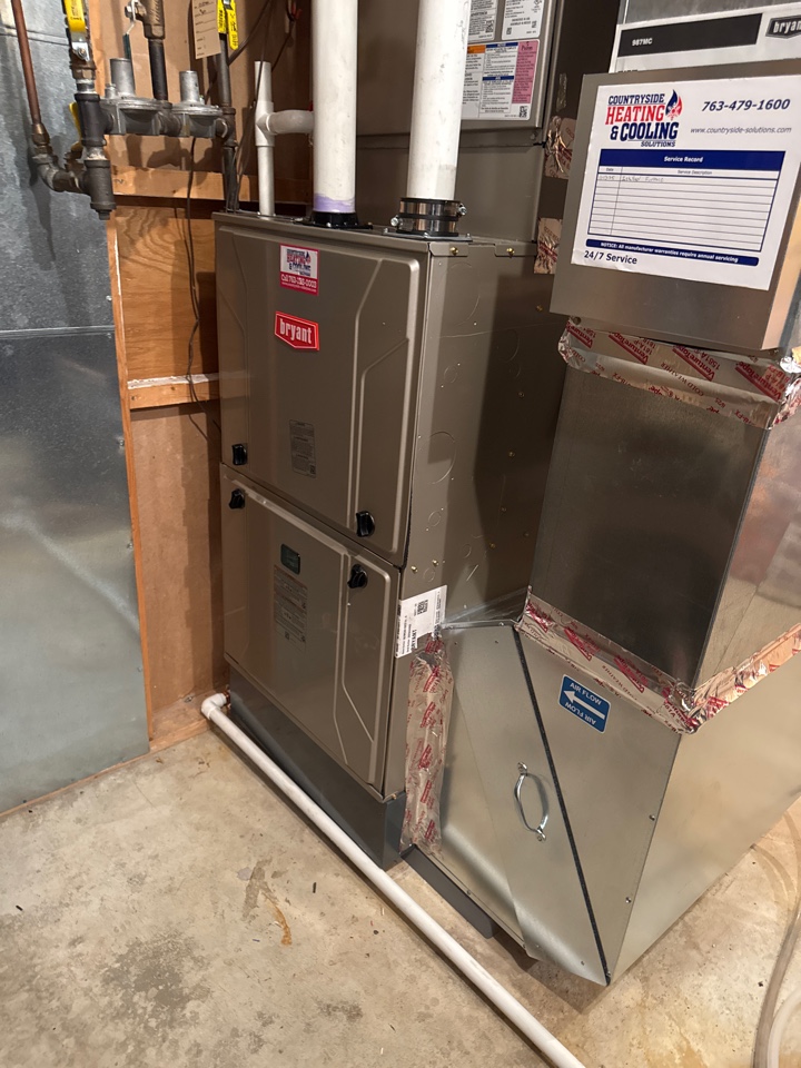 Bryant furnace install In Plymouth MN