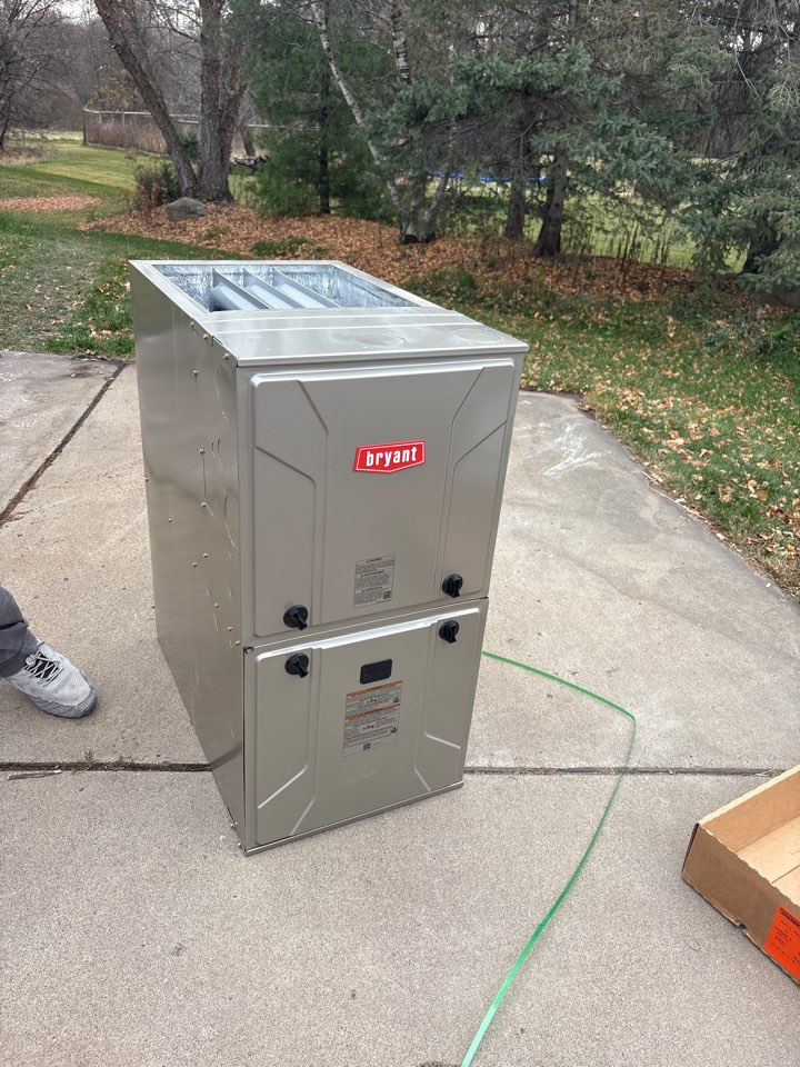 Install furnace. Long lake, Minnesota. 