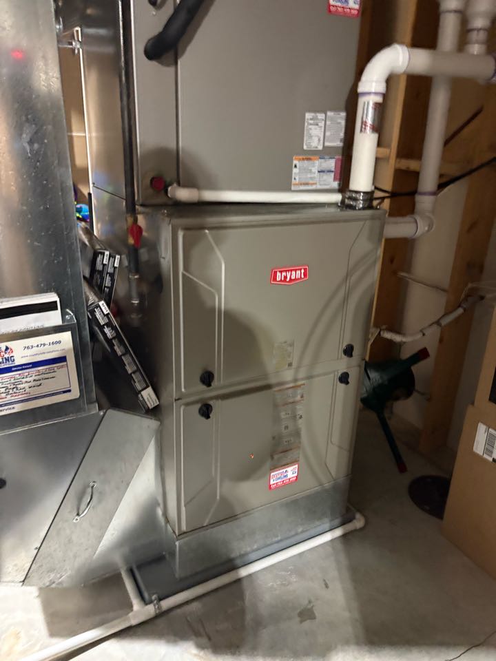Performing fall furnace maintenance- Medina Mn