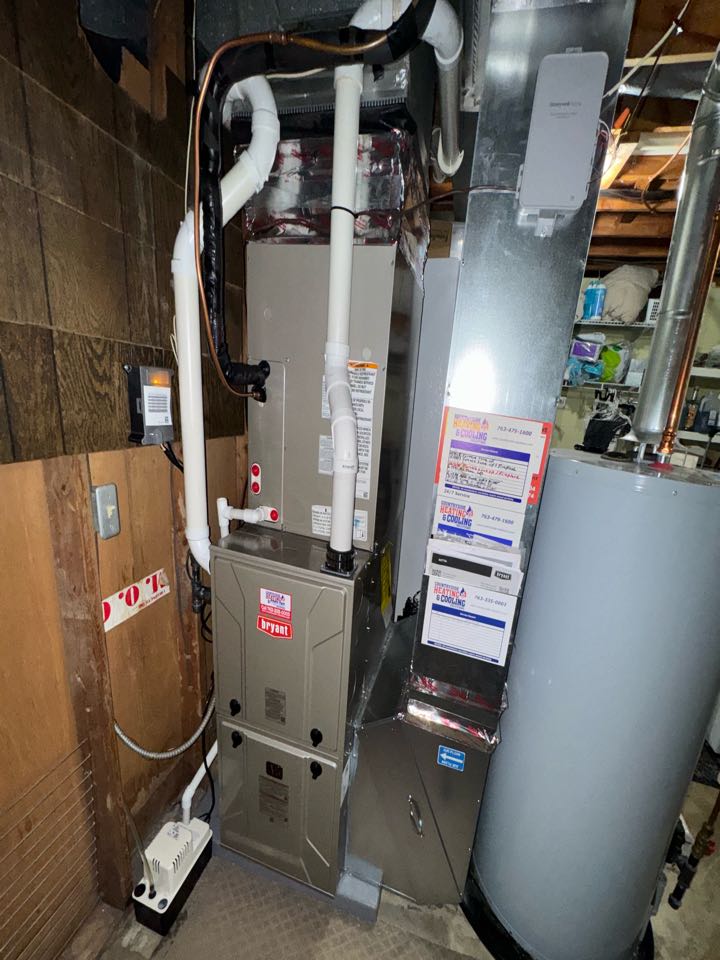 Bryant Furnace and Heat Pump install in Mound MN