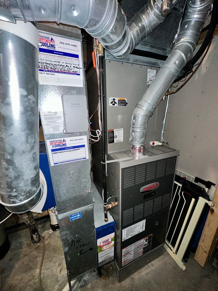 Furnace, Air exchanger , humidifier maintenance in Orono Mn