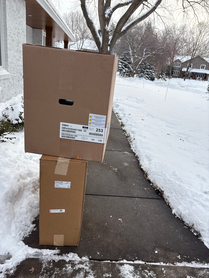 Install garage heater, HRV, and secureaire. Plymouth, Minnesota. 