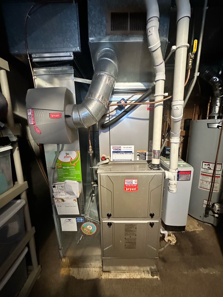 Furnace and Humidifier Tune up+replaced inducer motor 