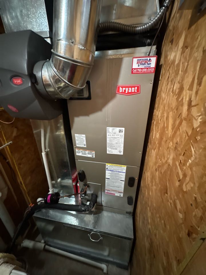 Performing fall air handler maintenance- Mound MN