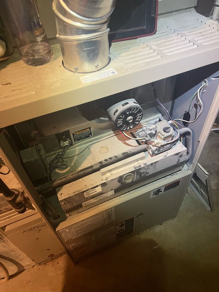 Performing winter furnace maintenance in Edina, Minnesota