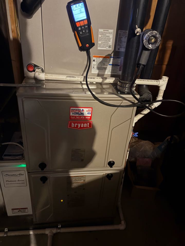 Performing fall furnace maintenance- Maple grove MN