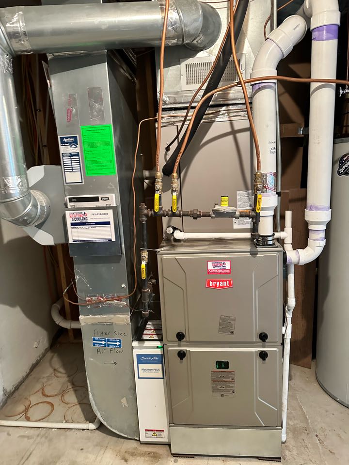 Installed furnace in Chanhassen man