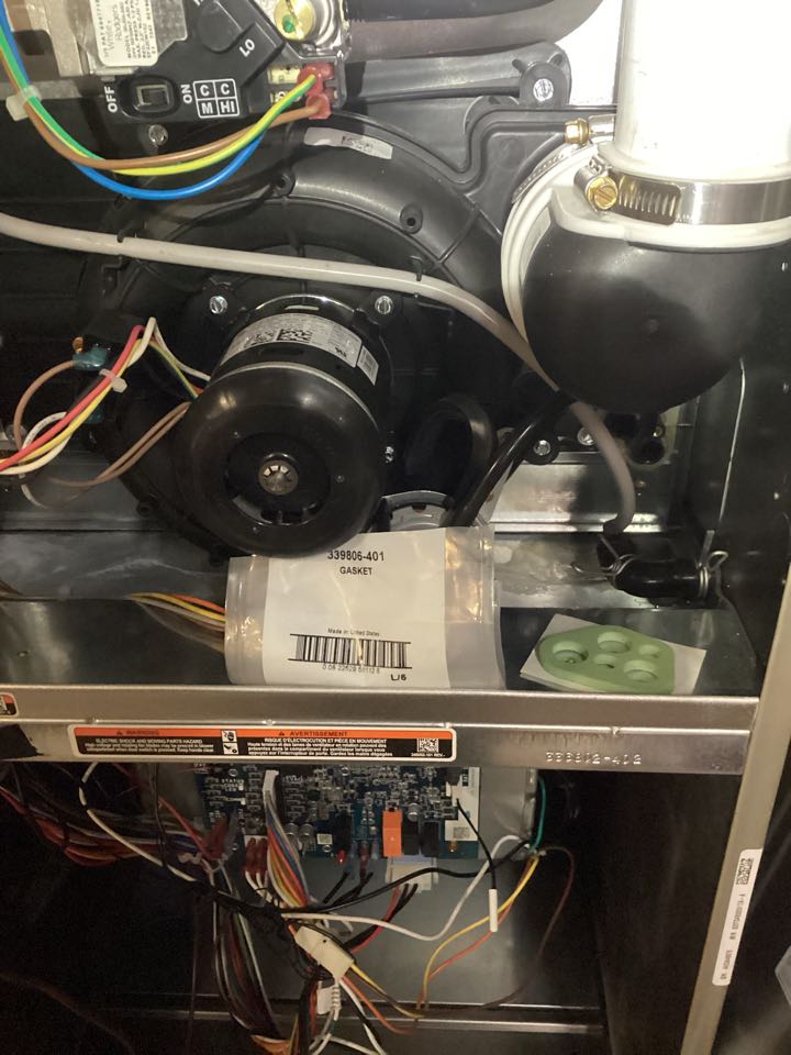 Bryant furnace maintenance, repair water leak, upgraded Oem parts in maple plain mn 55359