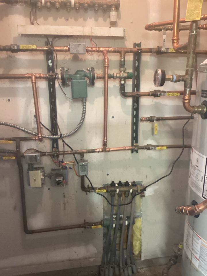  New zone motor and pump installed in boiler system mound Mn