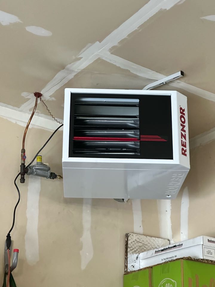 Installed Reznor Garage Heater in Minnetonka Mn