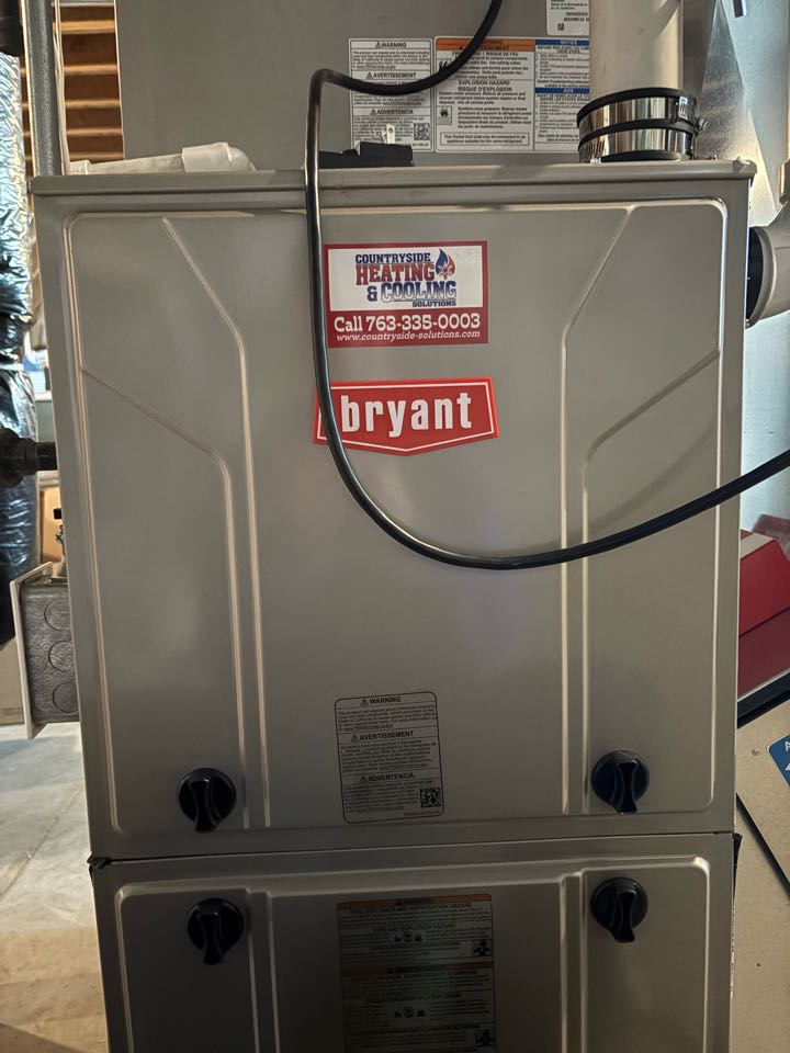 Performing fall furnace maintenance- Minnetrista, MN.