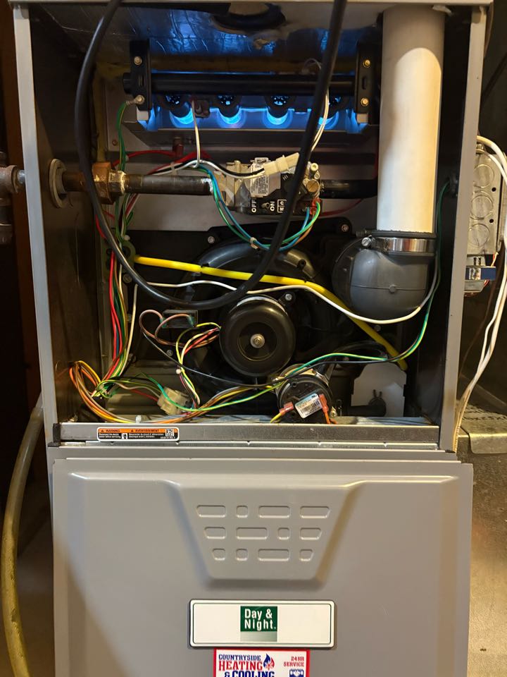 Performing fall furnace and humidifier maintenance- Minnetrista, MN.