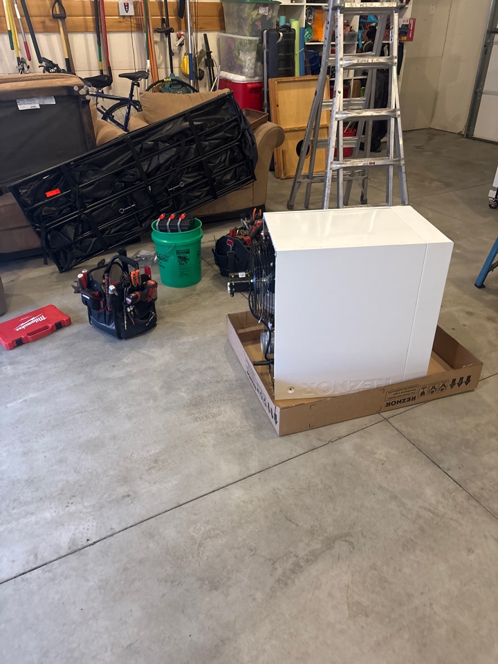 Installation of garage heater installing wayzata mn