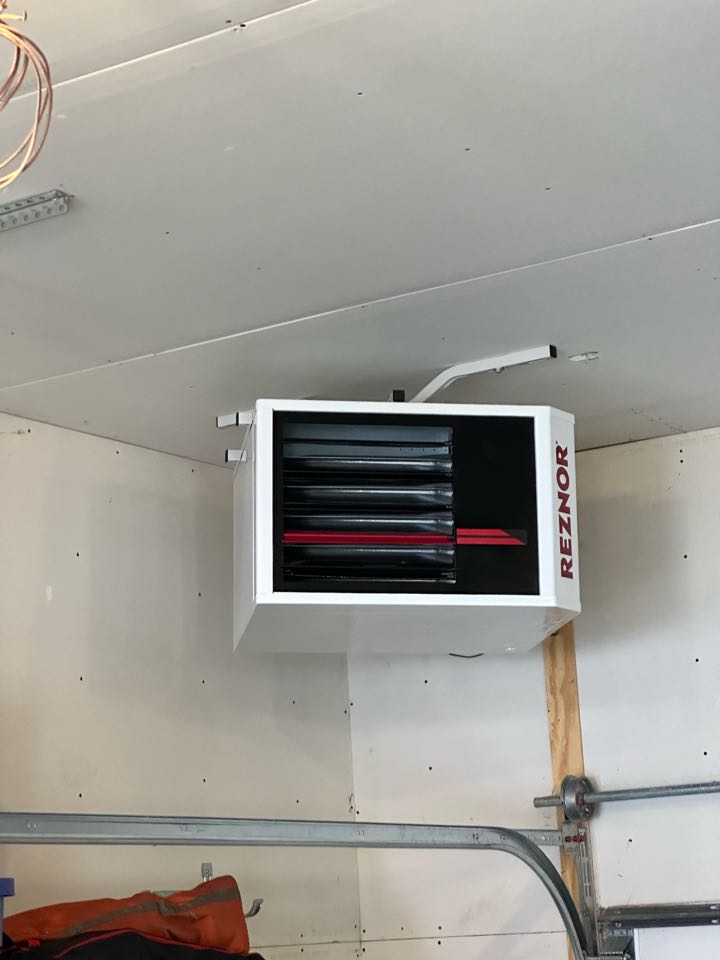 Garage heater install in Wayzata Mn