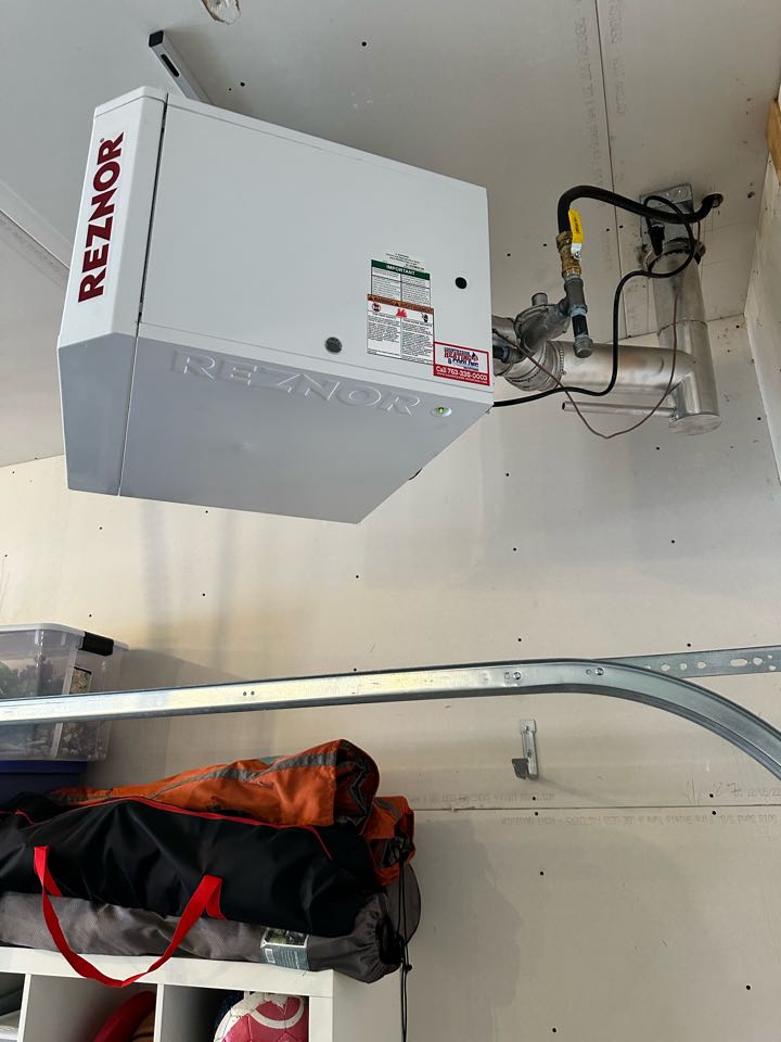 Garage heater install in Wayzata Mn