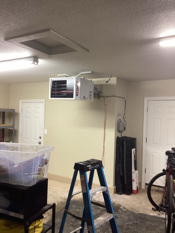 Unit heater installed in Eden prairie Mn