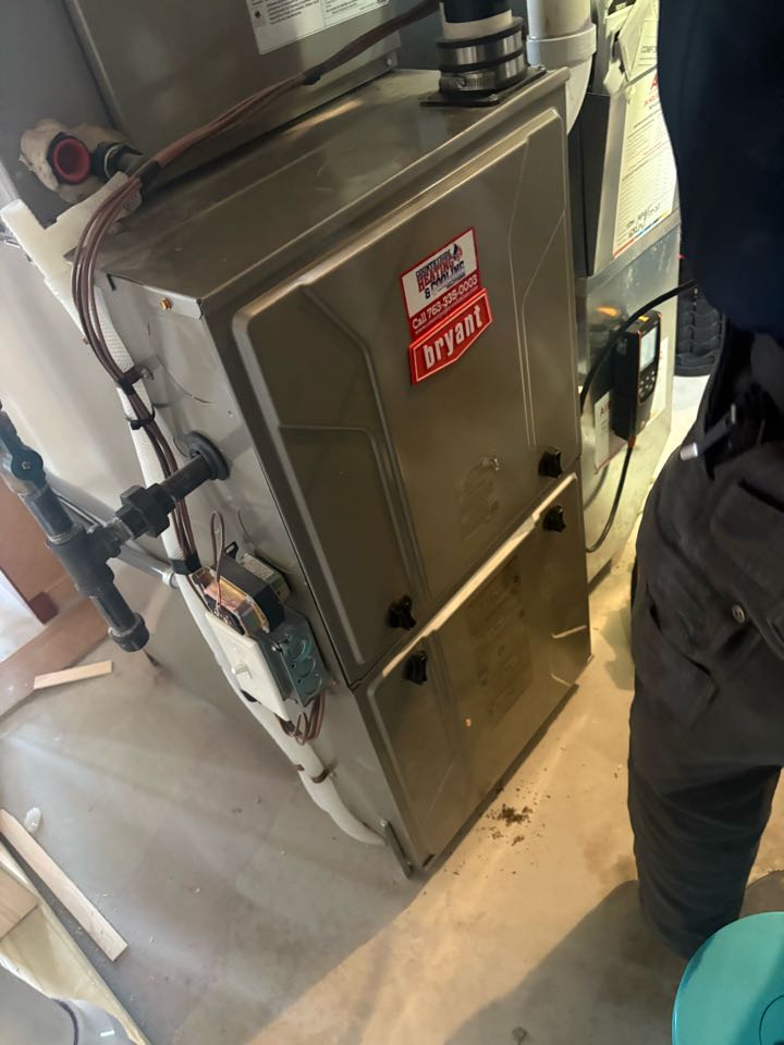 performing fall furnace maintenance- Rockford, MN. 