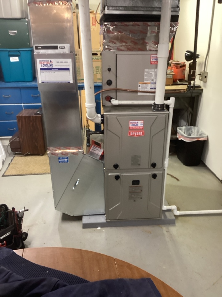New furnace installed in maple plain mn