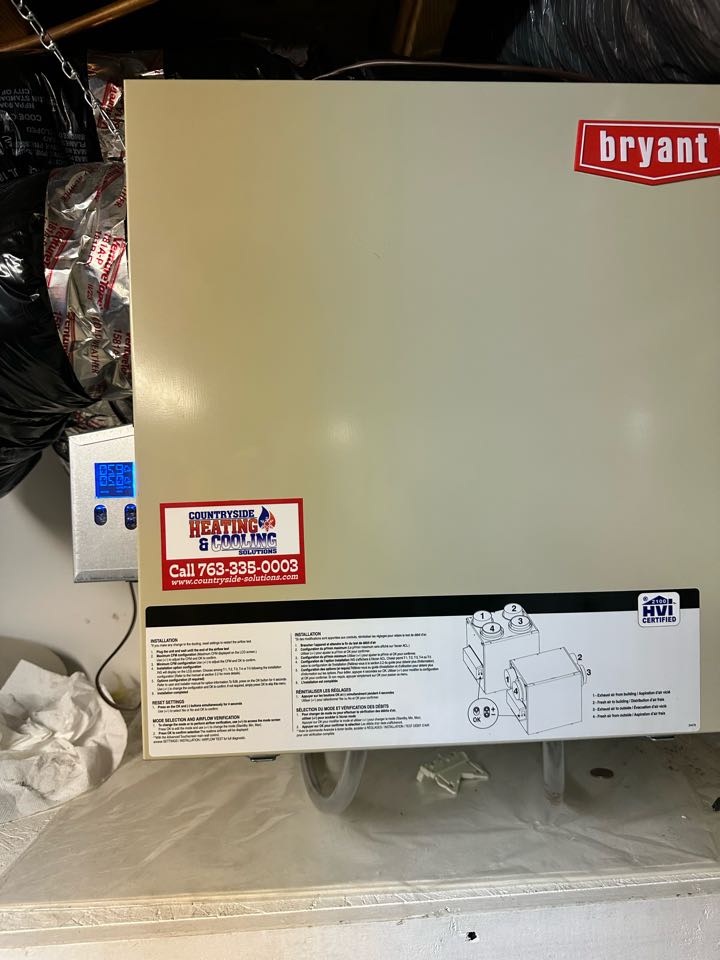 Air exchanger serviced in Maple Grove mn