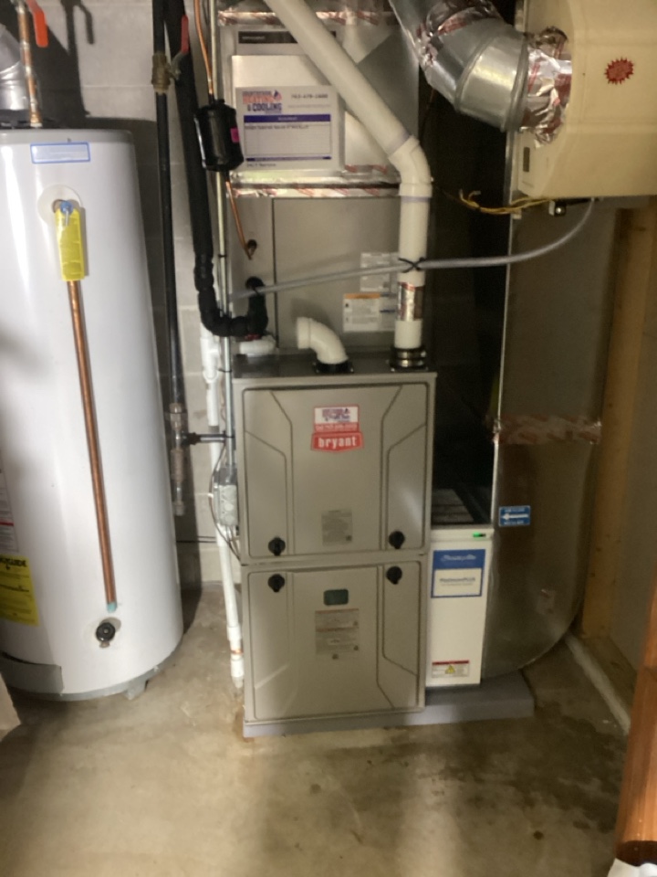 New furnace and heat pump installed in Wayzata Mn